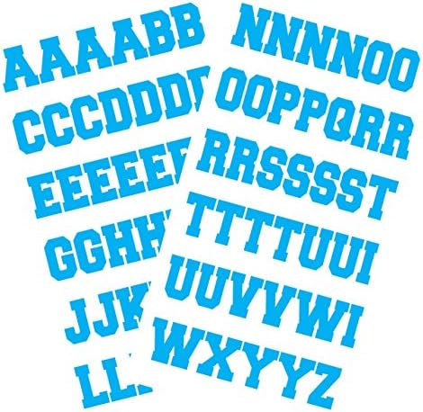 Sports Helmet Letters Only 1" by Chalkallaboutit baseball, hockey, football and lacross (Little Blue)