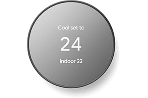 Google Nest Thermostat - Smart Thermostat for Home - Programmable Wifi Thermostat - Charcoal
