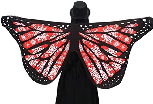 VPASS Womens Soft United Kingdom Flag Butterfly Wings Shawl Scarves Ladies Fairy Ladies Nymph Pixie Dancing Party Costume Accessory with Wristbands