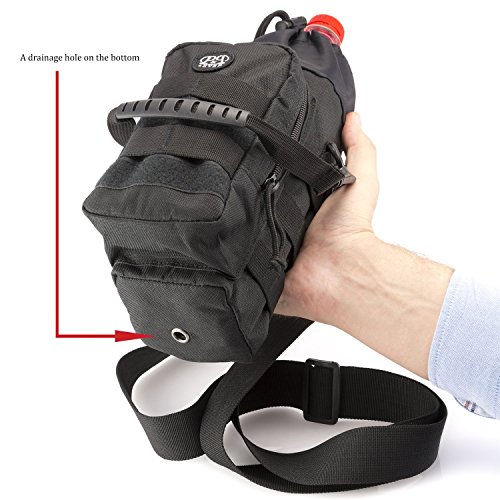 Water Bottle Carrier with Shoulder Strap for Walking 1l or 2 liter