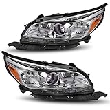 AUTOSAVER88 Headlight Assembly Compatible with 2013 2014 2015 Chevy Malibu Projector Headlamp Left+Right