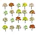 NW 100pcs 1.57inch Colorful Model Trees Model Train Scenery Architecture Trees Model Scenery No Stands（4cm）