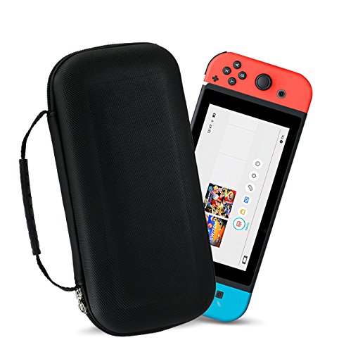 GikPal Nintendo Switch Case bag, Portable Hard Carrying Case Bag for Nintendo Switch, Carrying Game Deluxe Travel Case for Nintendo Switch with Holding Strap +10 Micro SD Card Holders
