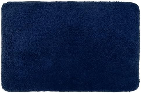 Casale Home 100% Cotton Soft & Absorbent 50x80cm Artisanal Loop Bath Rug, Navy, 20 x 32"