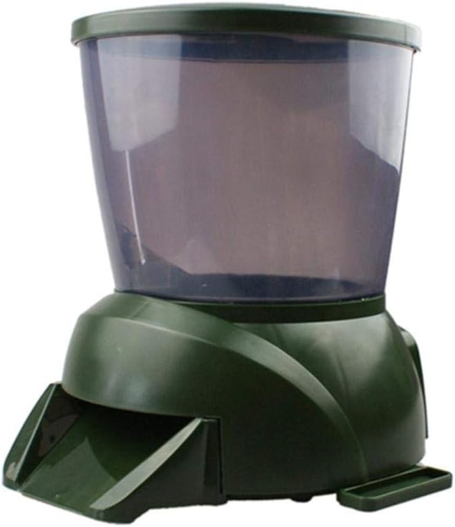 ckground Automatic Fish Feeder, Pond Aquarium Fish Tank Feeder, LCD Display Quantitative, Fish Pond Feeder Programmable, Food Dispenser Timer
