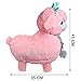 KSB 17.7'' Pink Alpacasso Amuse Alpaca Plush Toy , Cafe Waiters and Maids Sheep Doll For Children Kids Best Birthday Gifts Over 1 Years