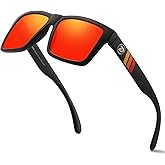 DUBERY Classic Square Polarized Sunglasses for Men/Women UV400 Protection Sun Glasses D805