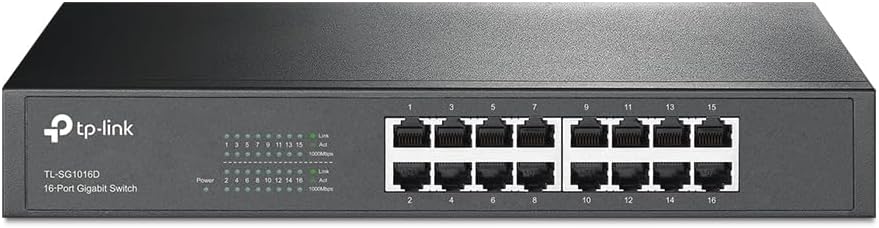 TP-Link TL-SG1016D 16 Port Gigabit Unmanaged Network Switch