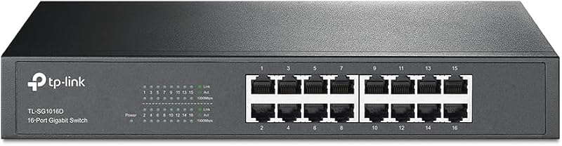 TP-Link TL-SG1016D 16 Port Gigabit Unmanaged Network Switch