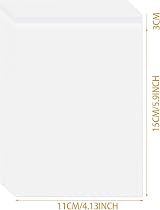 LEUOSO A6 Clear Self-adhesive Bags 100 Pack Food Safe OPP Cello Bags view 2
