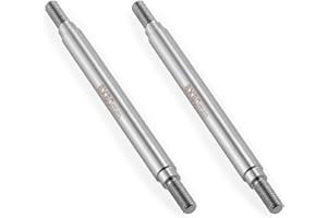 RC HUB RCHUBAM 2Pcs Stainless Steel RC Links 1 Pair RC Steering Linkage Set M4 x 50mm/55mm/60mm/70mm/75mm~155mm Compatible with 1/10 Scale Axial Wraith SCX10 TRX-4 RC Crawler Car (80mm)