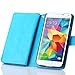 S5 Case, Galaxy S5 Case, Joopapa Galaxy S5 Luxury Fashion Pu Leather Magnet Wallet Credit Card Holder Flip Case Cover with Built-in 9 Card Slots for Samsung Galaxy S5 / Galaxy Sv / Galaxy S5 I9600 (Blue)