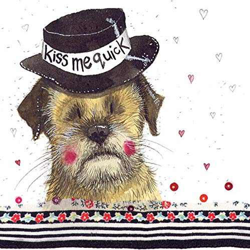 ALEX CLARK Kiss Me Quick Dog Card
