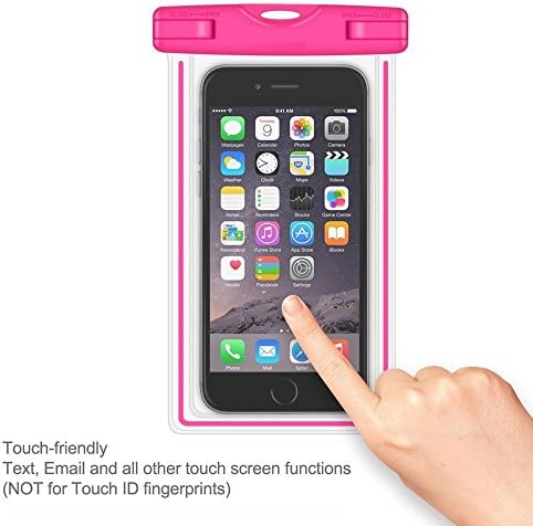 Universal Waterproof Case, Evershow Cell Phone Dry Bag for Apple iPhone 6S Plus, 5S 5, Samsung Galaxy S7/S7 Edge/S6/S6 Edge, Note 5, Note 4, HTC LG Sony Nokia Motorola 6" Smartphones (Pink)
