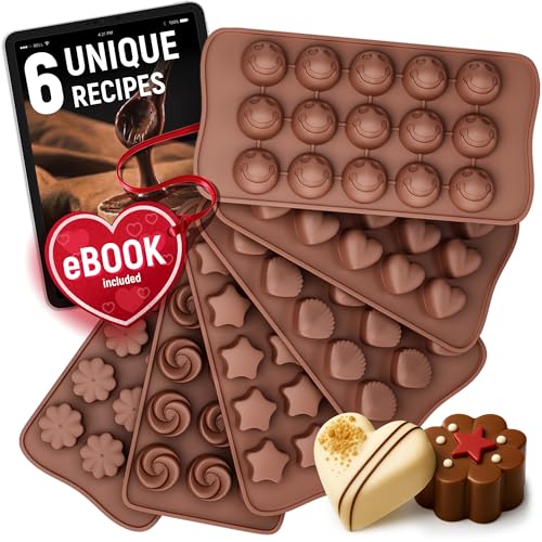 Chocolate Molds Silicone â Set of 6 â Non-Stick & Food Grade