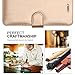 FYY Designed for iPhone SE Case 2016 (1st Generation) / iPhone 5 Case/iPhone 5s Case, Luxury PU Leather Wallet Phone with Card Holder Protective Shockproof Kickstand Case Cover Gold