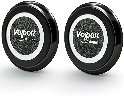 Volport Flat Magnets for Phone, 2 Pack Strong Hold Phone Magnet with Mount Metal Plate for iPhone Xs iPhone XR iPhone Xs MAX iPhone 8 Plus iPhone X iPhone 7 Plus Samsung Galaxy LG Huawei(Noble Black)