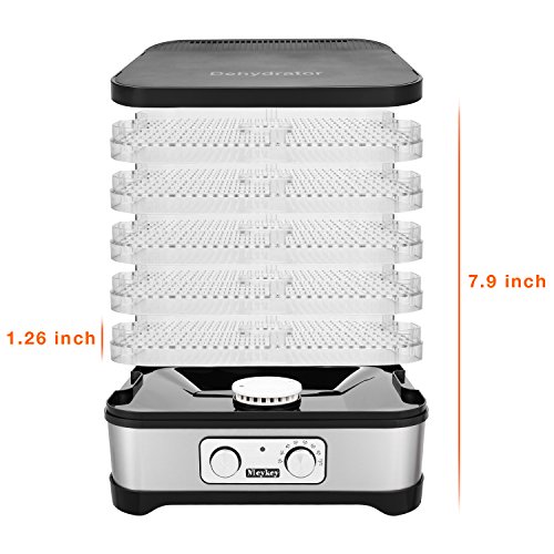 Food Dehydrator Machine, Jerky Dehydrators with Five Tray, Knob Button - Thumbnail 5