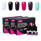 CLAVUZ Gel Nail Polish Gift Kit 6pcs Soak Off UV Led Nail Varnish New Start Lacquers Manicure Pedicure Nail Art Set