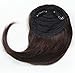SARLA Clip in Side Bangs Chestnut Brown Straight Synthetic Bangs Extension for Women