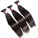 Jolia Hair Malaysian Virgin Hair Straight Human Hair 3 Bundles 7A Malaysian Unprocessed Virgin Weave Hair Human Bundles Natural Black Color 95-100g/pc Mixed Length (14 16 18, Natural Black)