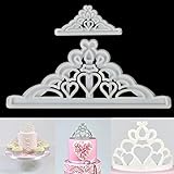 Katoot@ Sugarcraft Cake Cutter Mold 2Pcs/set Crown Silicone Tiara Fondant Icing Cutting Die Cake Cookies Tool For Decoration Baking