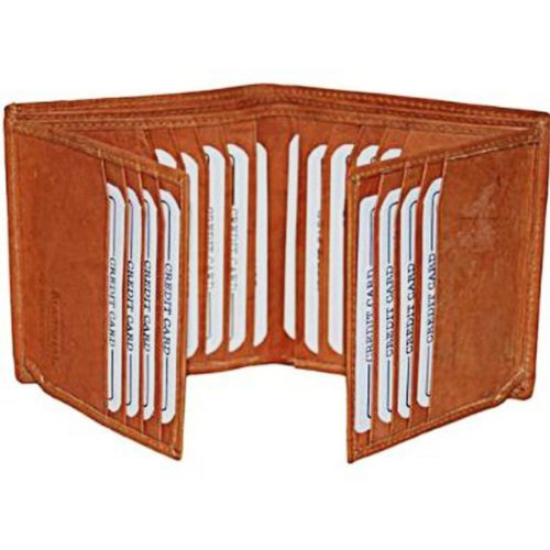 Bifold Business Credit Card Case Leather Wallet #2192CF