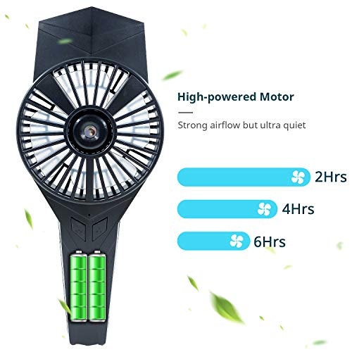 PHYLES Ventilateur Portable USB Rechargeable Mini Ventilateur de Poche d’Atomisation Portatif Ventilateur pour Voyage, Bureau, Extérieur, etc