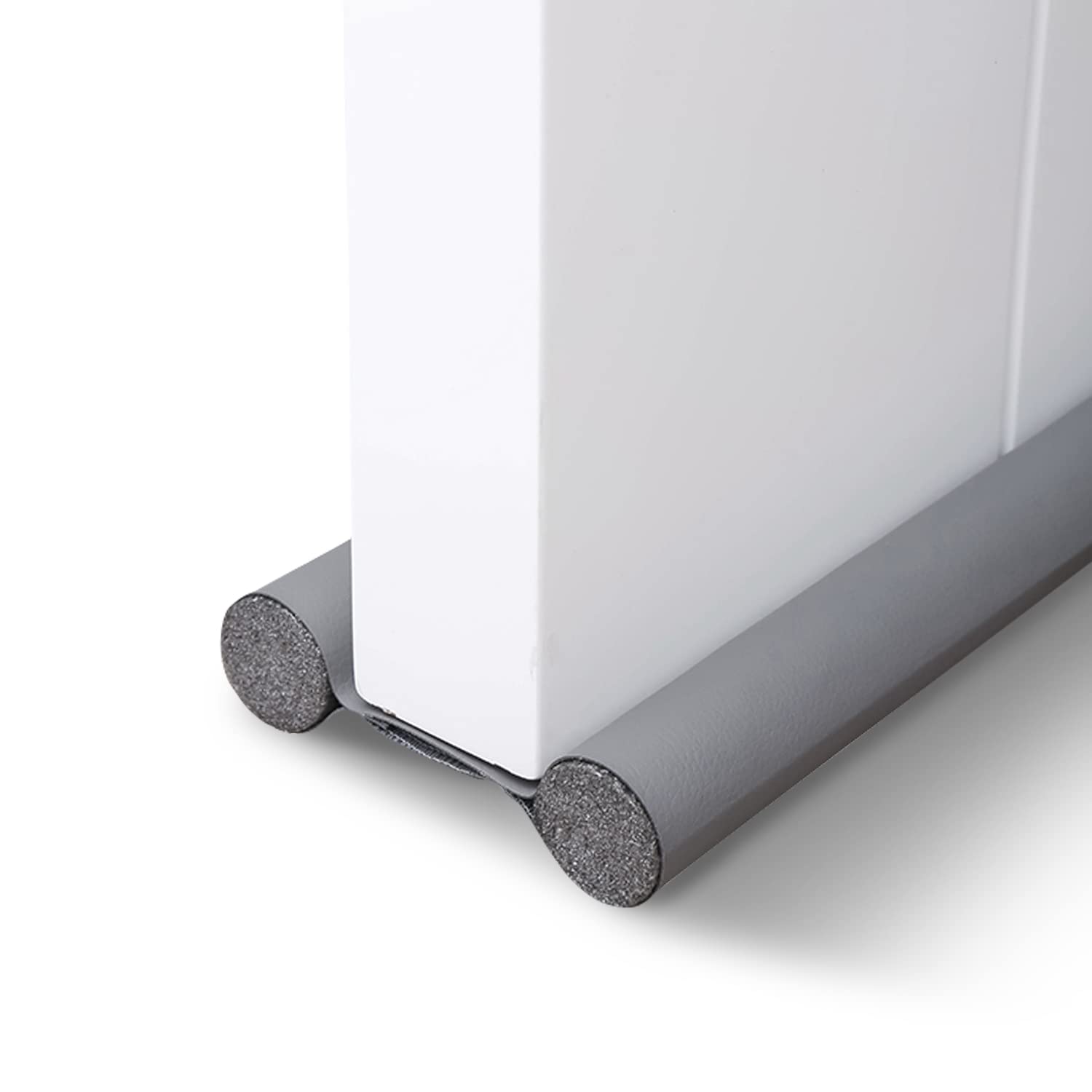 Avvrel Under Door Draught Excluder, Double Sided Door Draft Excluder, 96cm Cutable Door Seal Flexible Door Draft Stopper, Windproof Soundproof Reduce Noise Draught Excluder for Door Bottom (Grey)