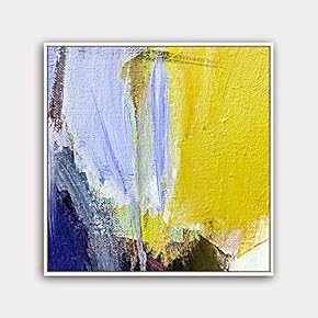 Framed Canvas Wall Art Abstract Color Painting Canvas Prints Home Artwork Decoration for Living Room,Bedroom - 16x16 inches