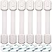Baby Proofing Safety Cabinet Locks - Child Proof Latches for Drawer Cupboard Dresser Doors Closet Oven Refrigerator - Adjustable Childproof Straps by Oxlay - White - 6 Pack