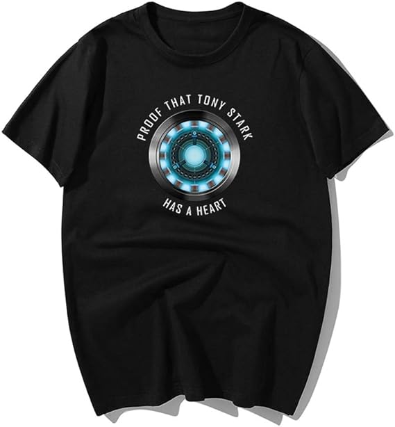 Amazon アイアンマンtシャツ男性アベンジャーズアニメ19夏のトニー スタークマーベルtシャツストリートは Tシャツオム服黒いtシャツトップス S Tシャツ カットソー 通販