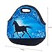 iColor Neoprene Lunch Bag, Kids Thermal Lunch Tote Bag, Lunch Box Food Container, Insulated Soft Lunchbox, Food Storage Cooler - Great for Boys, Girls (Running Horse) HST-LB-123