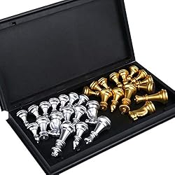 Mini Magnetic Chess Board Game with Gold and Silver