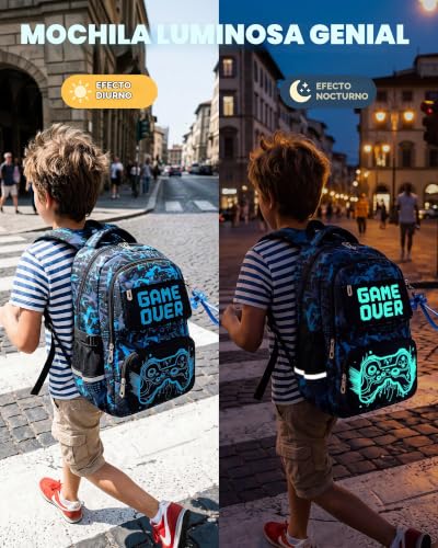 Amythe Backpack Trolley Teenagers Strap Trolley Reflective Waterproof, blue, Travel Backpacks | Waterproof Reflective Trolley Strap Large Daypack Multi-Pockets Spacious Sturdy for School Travel Hiking