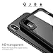 iPhone X Case,TPU Bumper +PC Clear Hard Back Cover Protective Shock-Absorption & Skid-proof Anti-Scratch Hybrid Case Cover for Apple iPhone X Case/ iPhone 10 Black