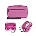 Patu Handy Beauty Stuff Carry Case, Makeup Cosmetic Bag, Women Facial Cleanser Skincare Kit Pouch, Portable Electronics Accessories Organizer, Magenta