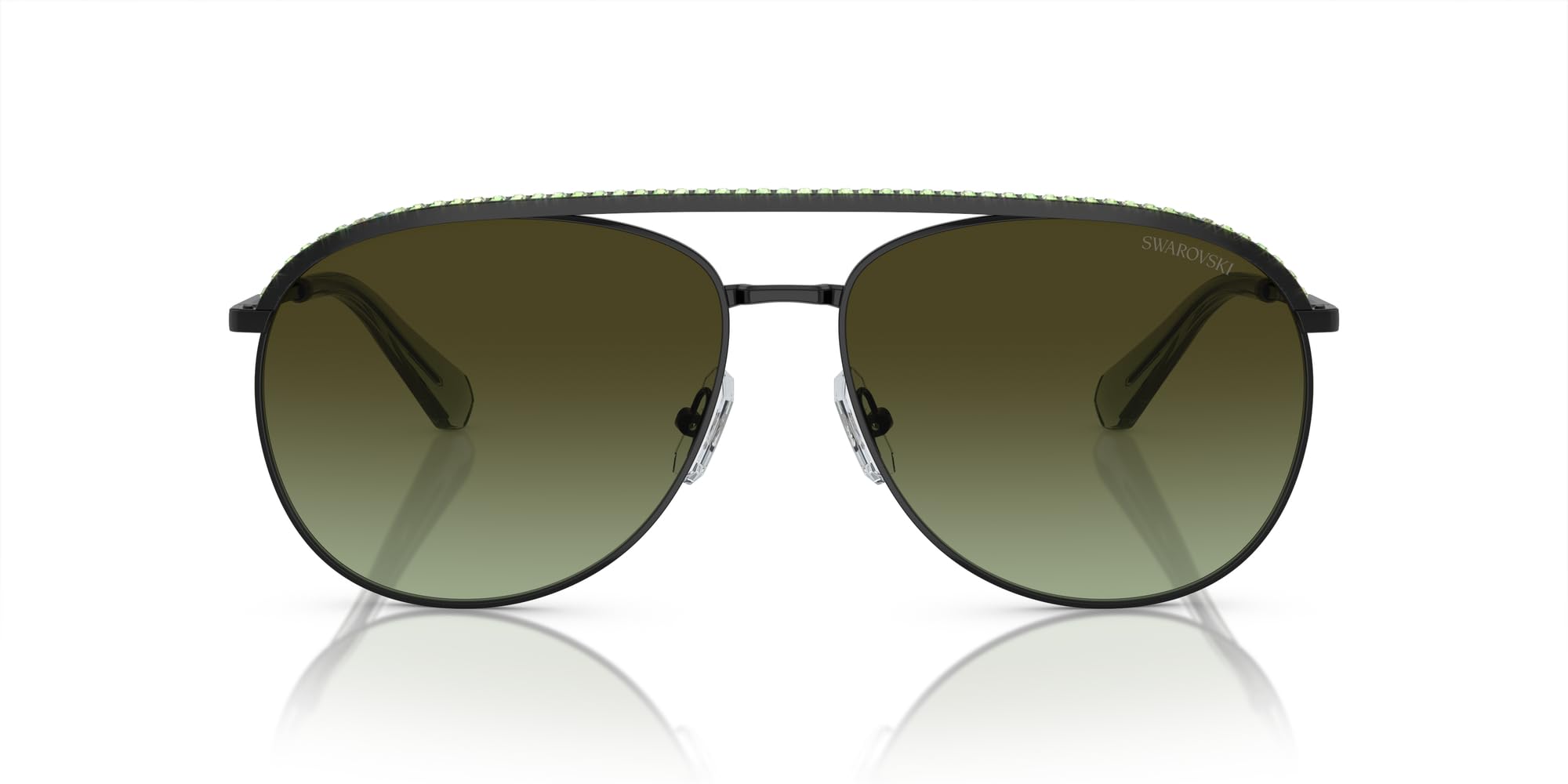 Photo 1 of Swarovski SK7005 Sunglasses, Black/Green Gradient Brown, 61 mm
