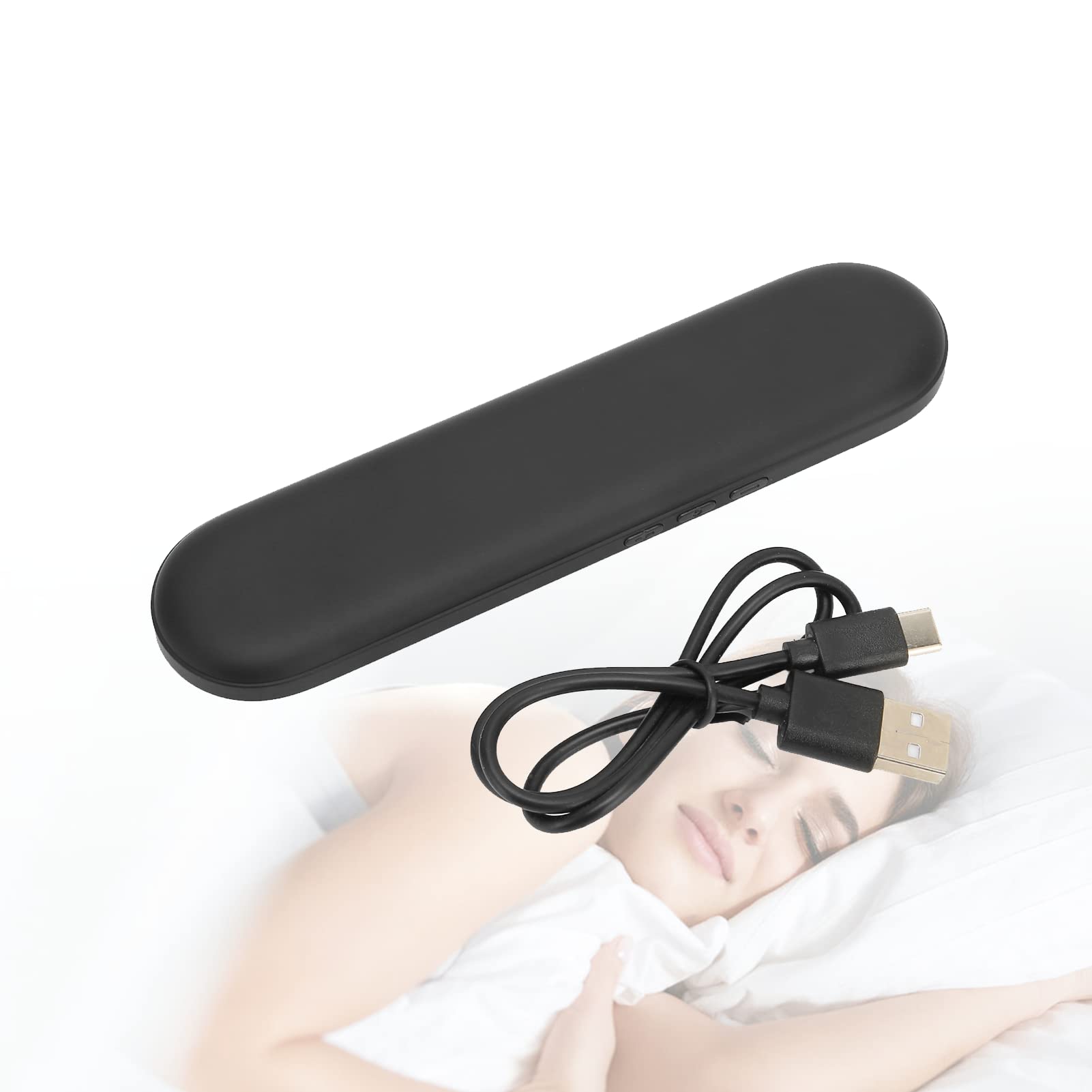 Photo 1 of Pillow Speakers Bluetooth, Pillow Speakers, Bluetooth 5.3 Portable Bone Conduction Speaker with Timer Off Function, Mini Pillow Speaker for Adults (Black)