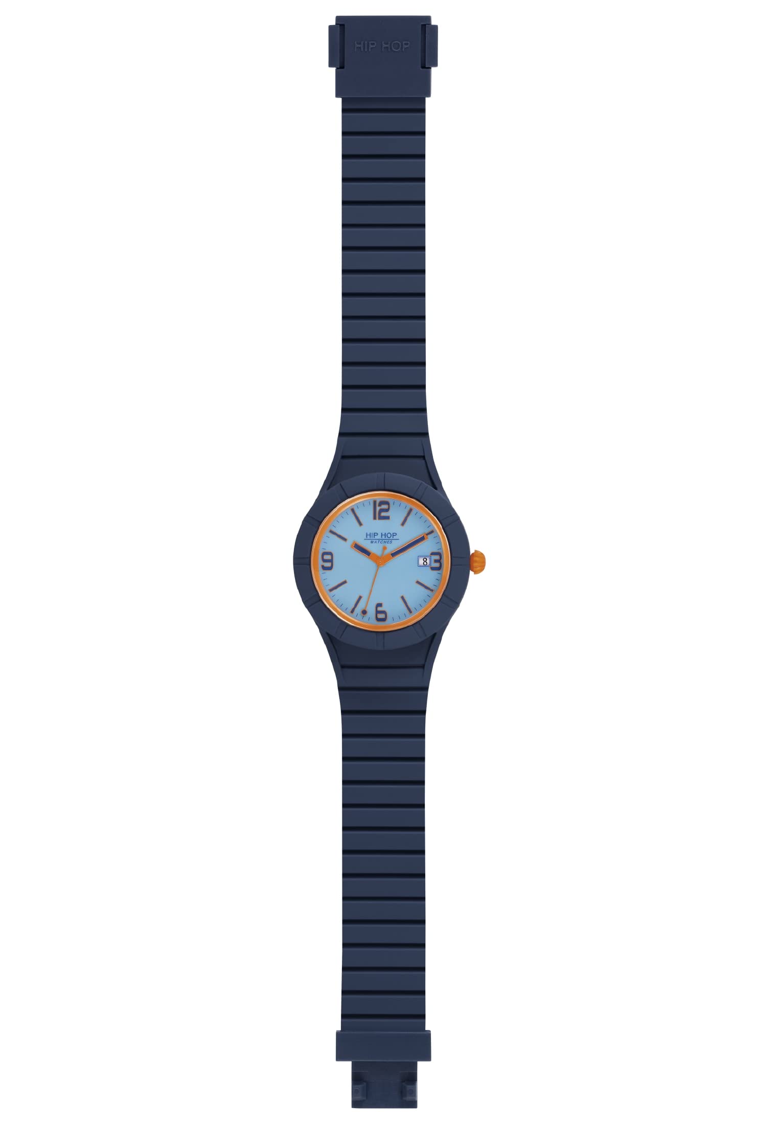 Hip Hop, Men's Watch Xman 3.0 Collection HWU1083, with Only Time - 3H Quartz Movement, Silicon Strap and Safety Botton Closure, Blue Denim Colour