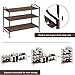 SONGMICS 3- Tier Slat Shoe Rack, Stackable and Expandable with Adjustable Shelves, Entryway Shoe Storage Organizer with Metal Frame ULMR13AX