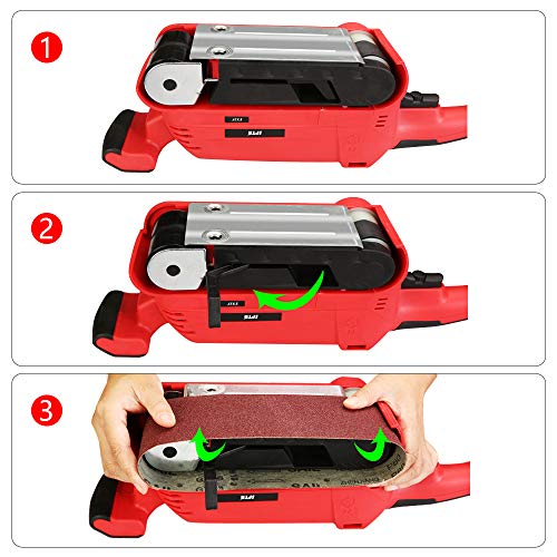 SPTA Belt Sander 900W, 3×21Inch Bench Sander with Variable Speed 240