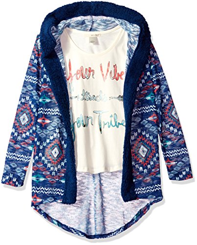 Self esteem little girls  duster with sherpa trim and s…