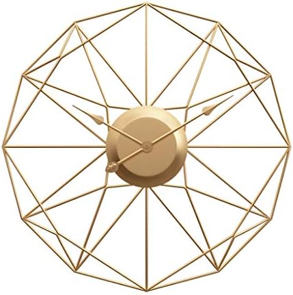 HIGJ Metal Wall Clock Oversized Clocks Round Clock Minimalist Polygon Decorative Pocket Watch Silent 50cm