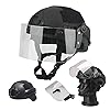 thumbnail image 2 of Face Shield LEJUNJIE Tactical Mich 2000 Fast Helmet With Clear Riot Visor, Face Protection, Sliding Glasses For Airsoft Paintball CS Outdoor War Games Airsoft Mask 2 of 14