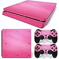 Gam3Gear Vinyl Decal Protective Skin Cover Sticker for PS4 Slim Console & Controller (NOT for PS4 or PS4 Pro) - Pink