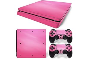 Gam3Gear Vinyl Decal Protective Skin Cover Sticker for PS4 Slim Console & Controller (NOT for PS4 or PS4 Pro) - Pink