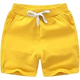 DCUTERQ Toddler Baby Kids Solid Cotton Sport Jogger Shorts Pants Boys Girls Summer Casual Elastic Waist Pants
