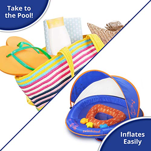 SwimSchool Deluxe Baby Float with Adjustable Canopy 624 Months