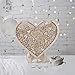 Y&K Homish Wooden Picture Frame Wedding Guest Book - Drop Top Frame Sign With Wooden Hearts, Rustic Decorations and Gift (Natural)